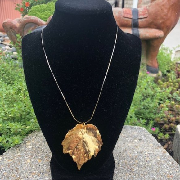 Genuine California Grape Leaf 24k Gold Dipped Vintage - Picture 1 of 9